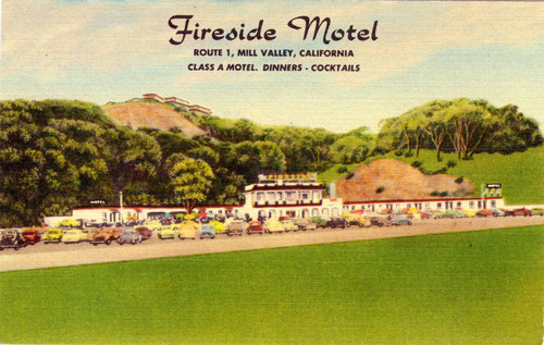 Fireside Motel, Mill Valley, California, circa 1946 [postcard]