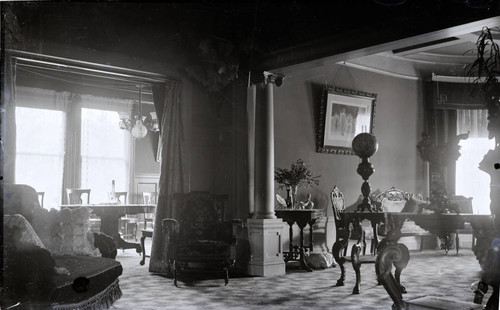 The parlor of the Charles Bach home in Kentfield, Marin County, California, circa 1902 [photograph]