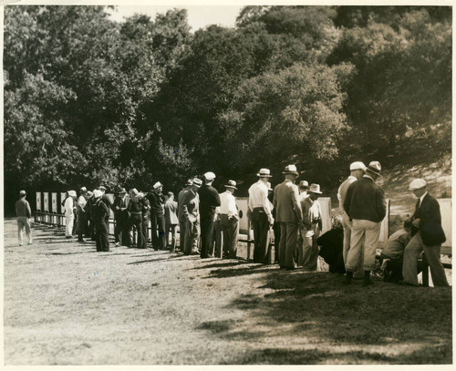 Pistol shoot in Kent Woodlands, circa 1930 [photograph]