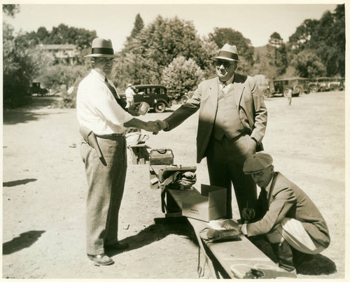 Pistol shoot in Kent Woodlands, circa 1930 [photograph]