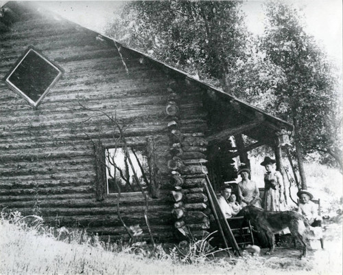 Cabin at Camp Ho Ho, Larkspur, circa 1895 [photograph]