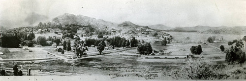 View from Palm Hill toward Big King and Little King Mountains, Larkspur, 1915 [photograph]