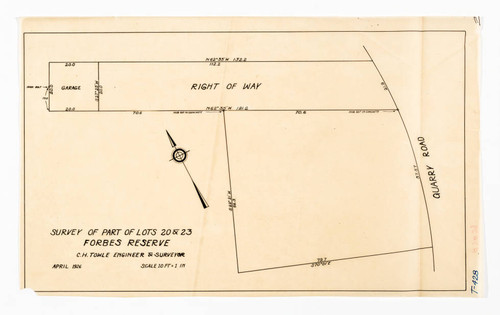 Survey of part of lots 20&23, Forbes Reserve