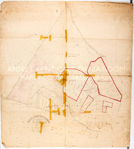 Map of A. Forbes' Rancho, Adjoining the Town of SAn Rafael, Marin Co., Cal., Also of Forbes Addition to San Rafael, Surveyed April 1867