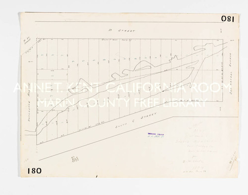 Map of block C, Short's addition [slough between C & D, Antonette & San Rafael]