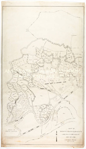 Map of San Rafael Country Club Heights, Lang Reality Corp. Agents, July 1st 1935