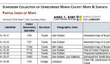 Partial index of maps in the Schroeder Collection of Unrecorded Marin County Maps & Surveys