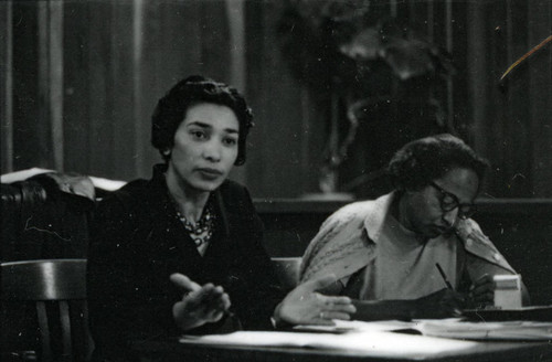 Community meeting in Marin City, California, circa 1963 [photograph]