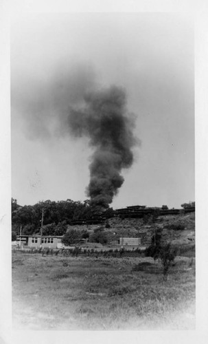 Fire in Marin City, California, circa 1964 [photograph]