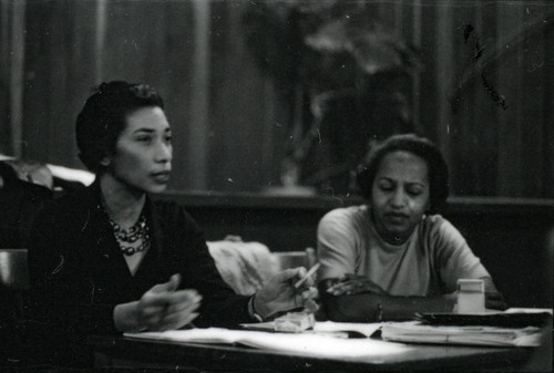 Community meeting in Marin City, California, circa 1963 [photograph]