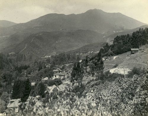 View of Mt. Tamalpais with Mill Valley in the foreground, Marin County, California, circa 1922 [photograph]