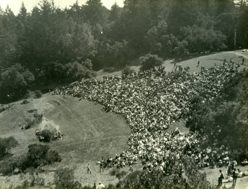 Audience viewing the Mountain Play "Tamalpa", Mt. Tamalpais, circa 1923 [photograph]