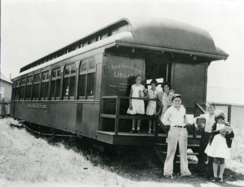 The Point Reyes Station Branch of the Marin County Free Library, located in a railway coach, 1931 [photograph]