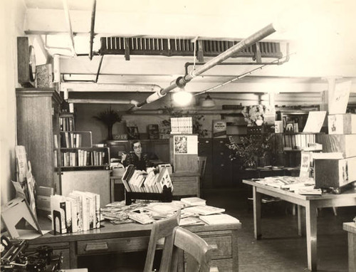 County Librarian Virginia Vail Keating, seated at her desk in the Marin County Free Library, San Rafael, California, circa 1936 [photograph]