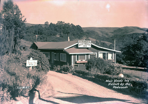 The Muir Woods Inn, 1946 [postcard negative]