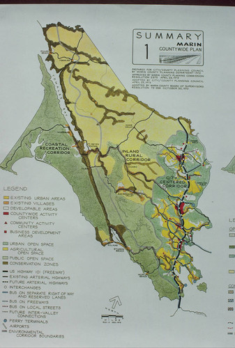 Map accompanying the 1972 Marin Countywide Plan [map]