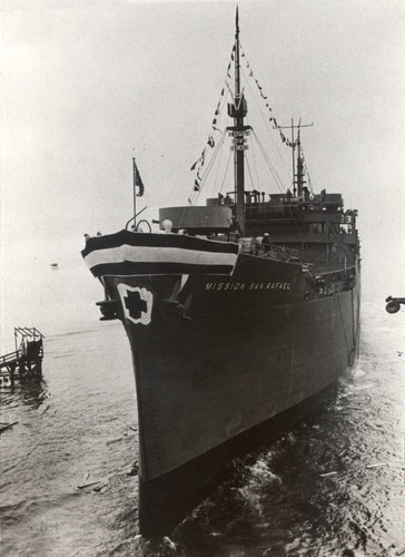 The SS Mission San Rafael at Marinship, Marin County, 1943 [photograph]