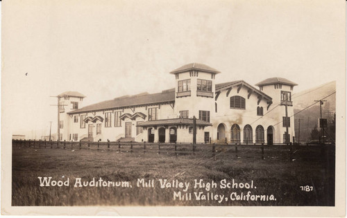 Wood Auditorium, Tamalpais High School, Mill Valley, circa 1923 [postcard]