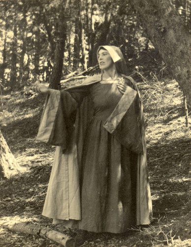 Actress in the Mountain Play's 1922 production of The Pied Piper, on Mount Tamalpais [photograph]