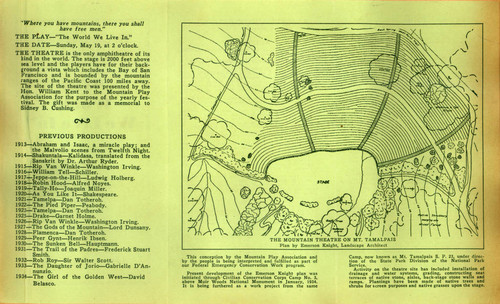 Diagram for the terraced Mountain Theater on Mt. Tamalpais, designed by Emerson Knight [ephemera]