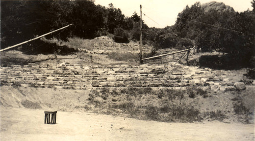 The Civilian Conservation Corp, at work on the terracing of the Mountain Theater on Mount Tamalpais, 1936 [photograph]