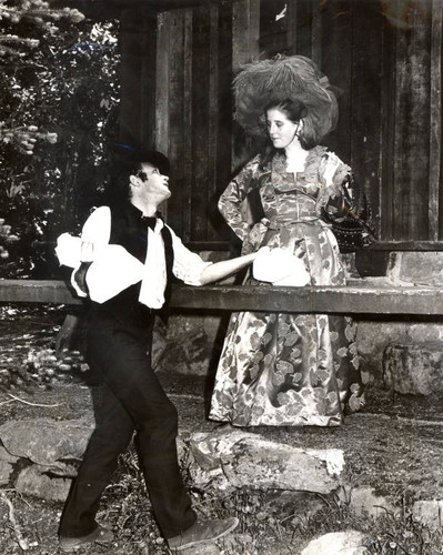 Max Klein and Tina Wallerstein in the 1972 Mountain Play musical, Dan Totheroh's Rough an' Ready, performed on Mount Tamalpais [photograph]