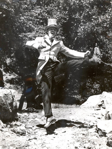 Thom Phillips as Cyrus Higgenbottom in the 1972 musical presentation of Dan Totheroh's Rough an' Ready, performed on Mount Tamalpais [photograph]