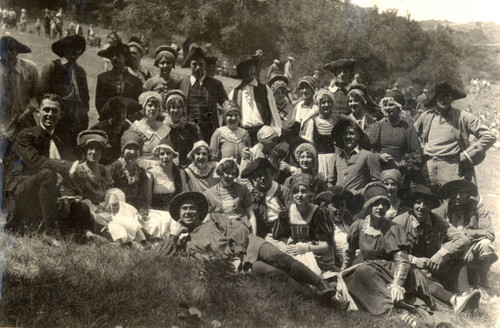 California Alpine Club members taking part in the 1926 Mountain Play, Rip Van Winkle, performed on Mount Tamalpais [photograph]