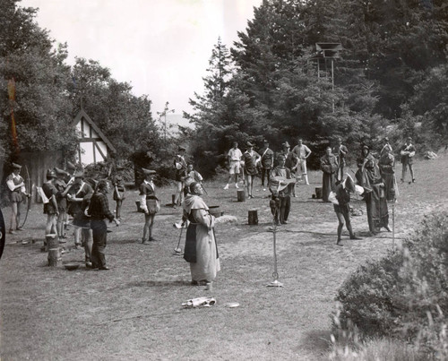 Scene from the 1961 Mountain Play, Robin Hood, written and directed by Dan Totheroh, and performed on Mount Tamalpais [photograph]