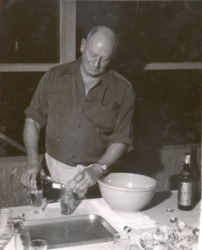 Al Pinther, circa 1957, at a Mountain Play Association party [photograph]