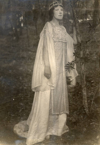 Ada Beveridge as Rosalind, in the 1920 Mountain Play, of As You Like It, on Mount Tamalpais [photograph]