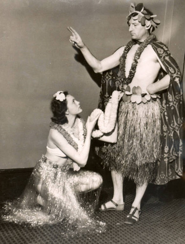 Walter C. Fell and Nancy Coleman, actors in the 1937 Mountain Play, Thunder in Paradise, performed on Mount Tamalpais [photograph]