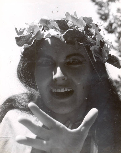 Petra Chambers, protagonist of the 1970 Mountain Play, Tamalpa, performed on Mt. Tamalpais [photograph]