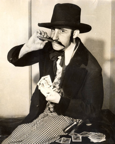 An actor in the 1934 Mountain Play, The Girl of the Golden West, performed on Mount Tamalpais [photograph]