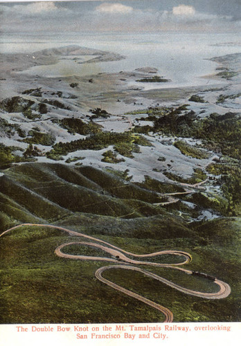 Double Bow Knot on the Mt. Tamalpais & Muir Woods Railroad route, overlooking the San Francisco Bay, Marin County, California, circa 1914 [postcard]