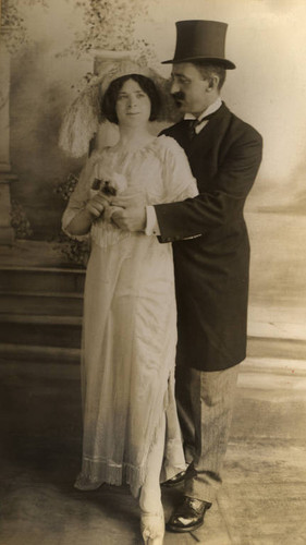 Actors (female impersonator on left) at San Quentin State Prison, Marin County, California, circa 1915 [photograph]