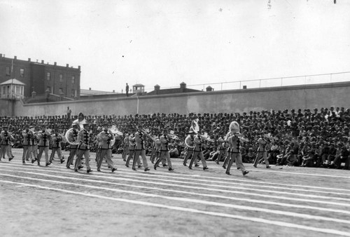 Grand Parade of Athletes, San Quentin Little Olympics Field Meet, 1930 [photograph]