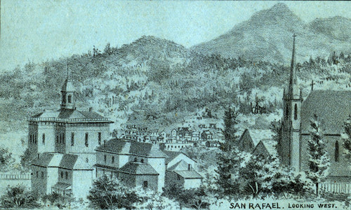 View of San Rafael, California, 1884, looking west [illustration]