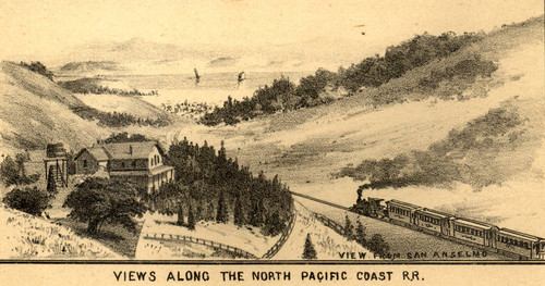 View from San Anselmo with San Rafael in the distance, 1884 [illustration]