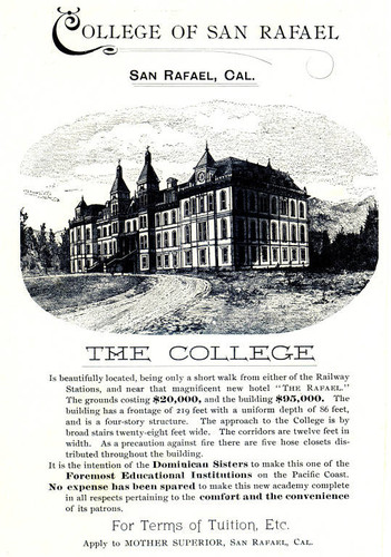 College of San Rafael, California, circa 1889 [advertisement]