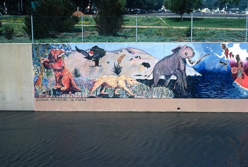 Great Wall of Los Angeles: detail: 20,000 B.C. Pre-Historic California