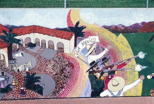 Great Wall of Los Angeles: detail: 1822 Mexican Rule, battle