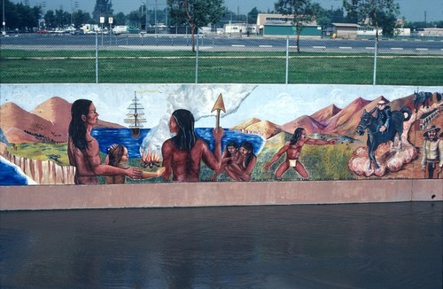 Great Wall of Los Angeles: detail: 1522 Spanish Arrival