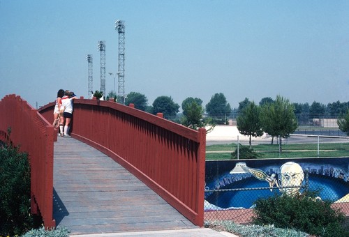 Great Wall of Los Angeles: detail: A New Perspecive on Edison; bridge across the Tujunga Wash