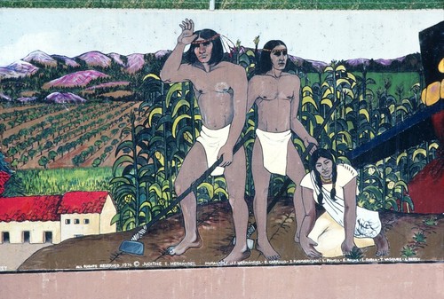 Great Wall of Los Angeles: detail: detail: 1822 Mexican Rule, Pueblo Indians