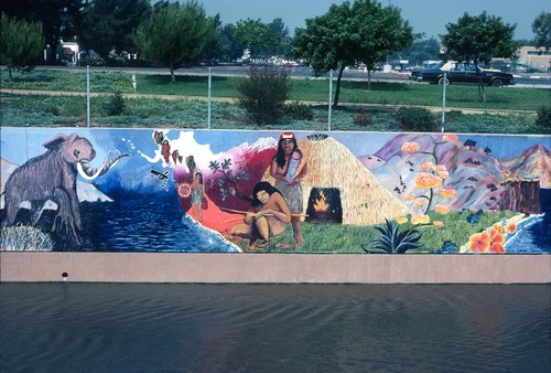 Great Wall of Los Angeles: detail: 20,000 B.C. Pre-Historic California