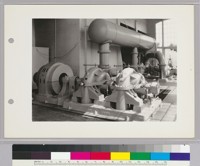 Lafayette Pumping Plant,--Interior view, showing pumping units