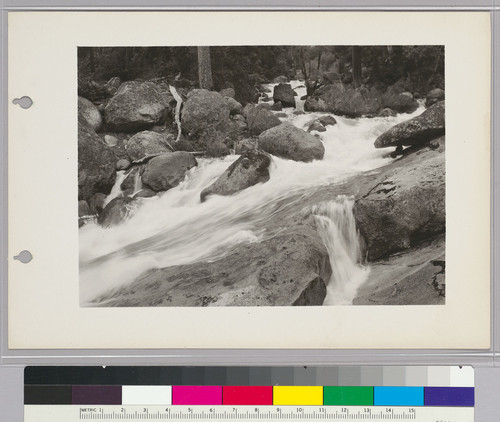 Cold Creek at junction with Mokelumne River just below Salt Springs Dam. June 14, 1932