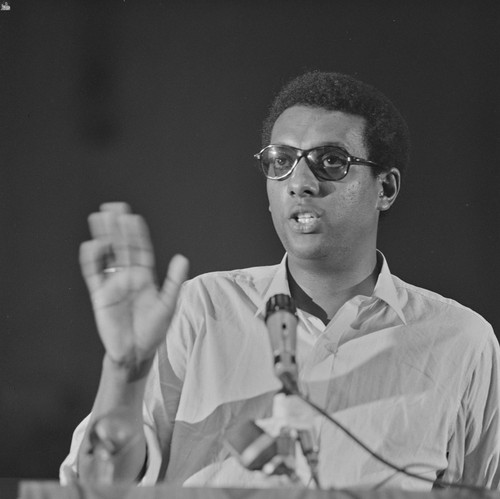 Stokely Carmichael, Prime Minister of Black Panther Party, at Free Huey Rally, Marin City, CA, #61 from A Photographic Essay on The Black Panthers