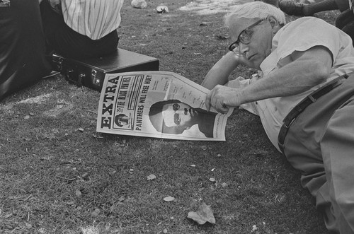 At Free Huey Rally, Bobby Hutton Memorial Park, Oakland, CA, #105 from A Photographic Essay on The Black Panthers